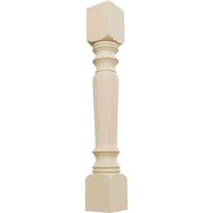 5 in. x 5 in. x 35-1/2 in. Unfinished Rubberwood Legacy Tapered Cabinet Column