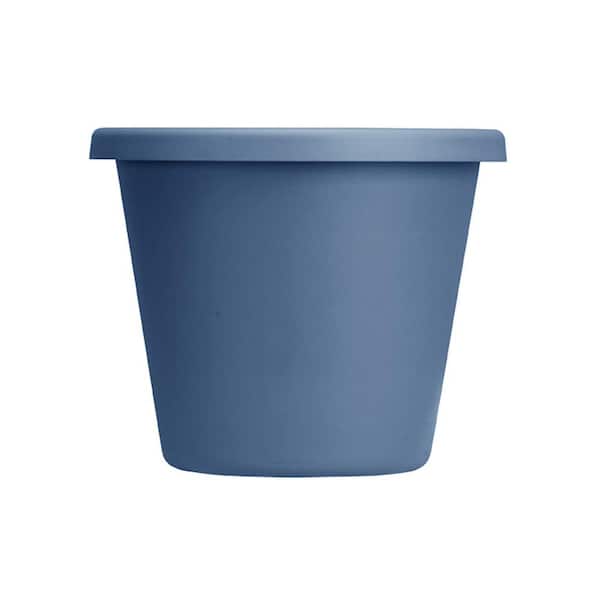 THE HC COMPANIES 24 in. L x 24 in. W x 19.25 in. H Blue Indoor/Outdoor Plastic Classic Flower Pot Planter