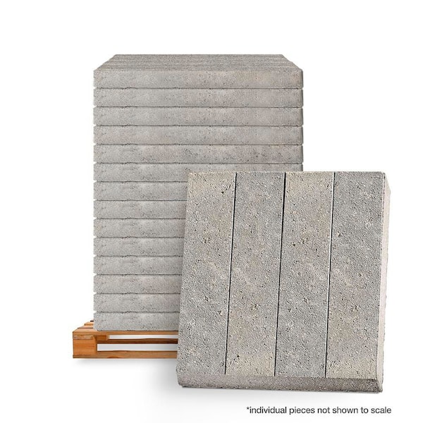 Avanta XL 24 in. x 24 in. x 2 in. Antiique Pewter Platinum Square Concrete Step Stone (28-Pieces/112 sq. ft. /Pallet)