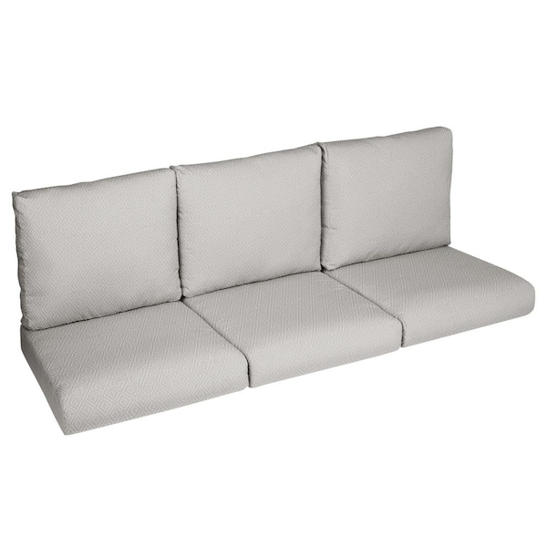 SORRA HOME Sorra Home 23 in. x 23.5 in. x 5 in. (6-Piece) Deep Seating Outdoor Couch Cushion in Sunbrella Retain Oyster