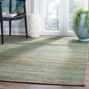 Cape Cod Sage/Natural 6 ft. x 6 ft. Square Striped Area Rug