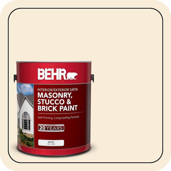 5 gal. #70 Linen White Satin Interior/Exterior Masonry, Stucco and Brick Paint