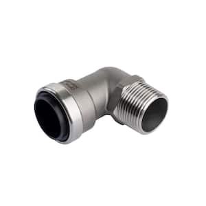 3/4 in. Stainless Steel Push-to-Connect x MIP 90-degree Elbow Fitting