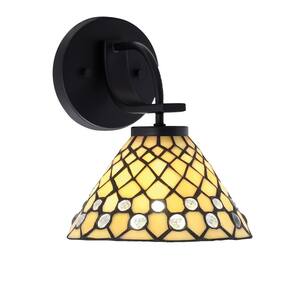 Olympia 1-Light Matte Black Wall Sconce