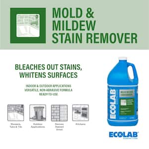 1 Gal. Mold and Mildew Stain Bleach Powered Remover, Scrub Free Formula for Bathroom, Kitchen, Pool, Patio (2-Pack)