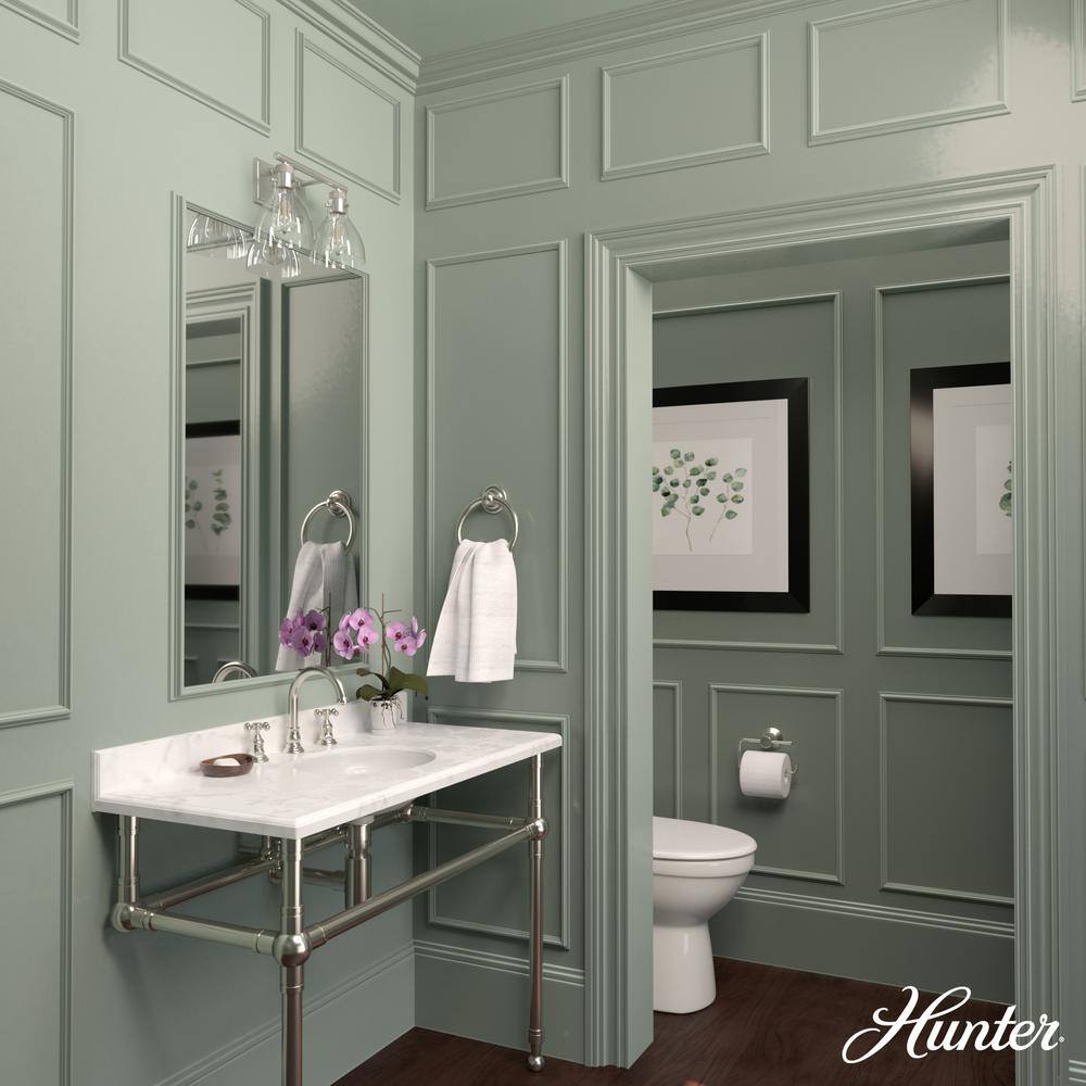 Brushed Nickel Dual Glass Shade Outdoor Vanity Light