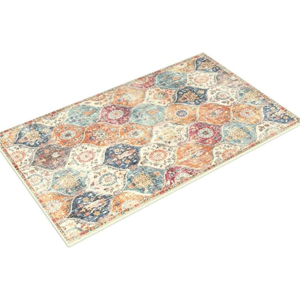 3' x 5' Trellis Washable Non-Slip Rug