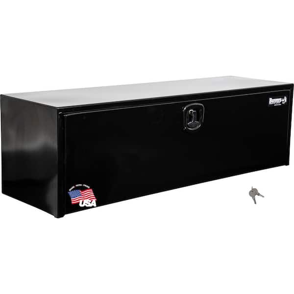 18 x 18 x 60 in. Black Steel Underbody Truck Box With 3-Point Latch