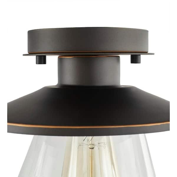 Oil ground bronze half flat on sale ceiling lamp