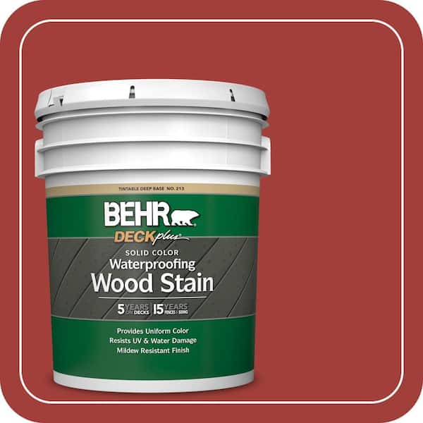 5 gal. #PPU2-16 Fire Cracker Solid Color Waterproofing Exterior Wood Stain