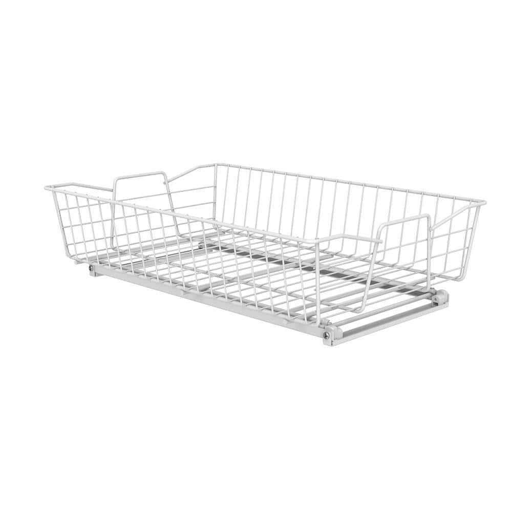 mopam moapm Pull Out Cabinet Organizer Wire Basket Expandable Slide Out Cabinet Drawer Sliding Out Kitchen Cabinet Storage ​Shelves for Kitchen Bathroom