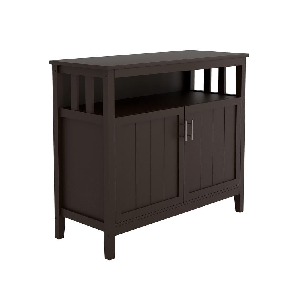 39.96 in. W x 15.75 in. D x 34.06 in. H Bathroom Brown Linen Cabinet