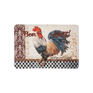 Bon Apetit Rooster Rectangle Kitchen Mat 22in.x 35in.