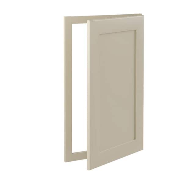 Home Decorators Collection Newport 17 in. W x 1.5 in. D x 34.5 in. H Plywood Corner Sink Front Angle in Blended Cream with Soft Close