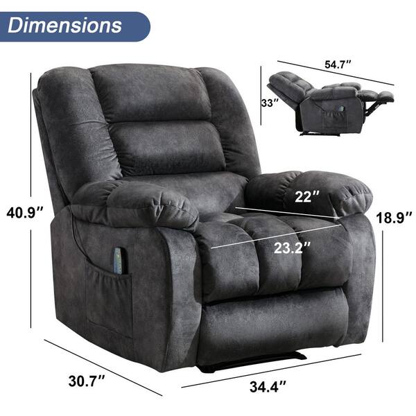 microfiber massage recliner