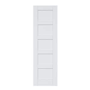 24 in. x 80 in. 5-Lite Paneled Blank Solid Core Composite Manufacture Wood White Primed Interior Door Slab