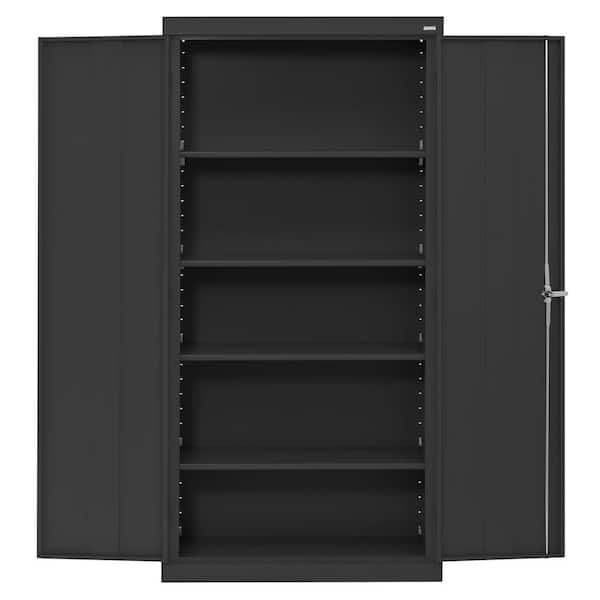 Classic Series 36 in. W x 72 in. H x 24 in. D 18-Gauge 5-Shelf Steel Freestanding Garage Storage Cabinet in Black