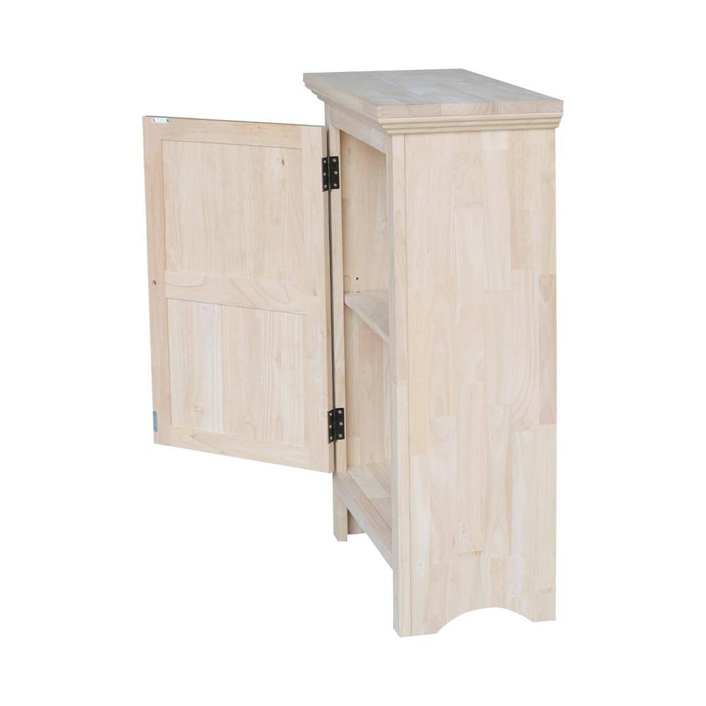 Light Wood Nautical Accent Cabinet with Adjustable Shelving