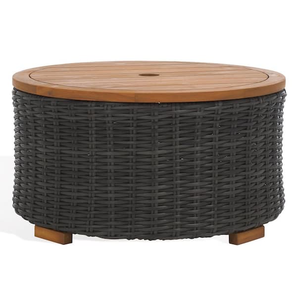 Anguilla Round Dark Gray Metal Outdoor Coffee Table