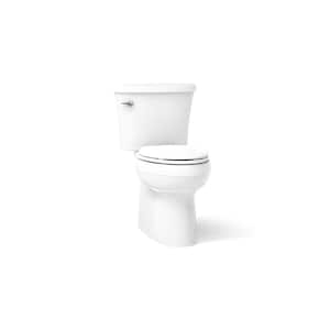 Gleam 12 in. Rough In 2-Piece 1.28 GFP Single Flush Elongated Chair Height Toilet in White with Soft Close Seat