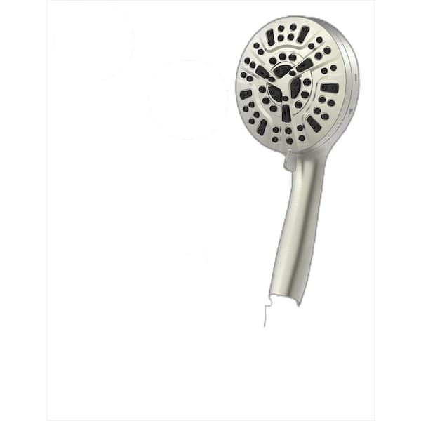 Unbranded Handheld High-Pressure Shower Head 10-Spray Wall Mount Handheld Shower Head 1.8 GPM in ‎Brushed Nickel