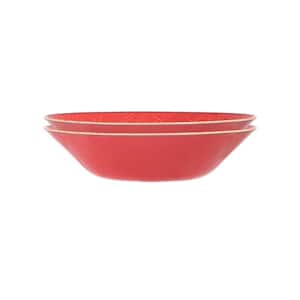 Christina Seasons 2 Piece Porcelain Red Salad Bowl Set