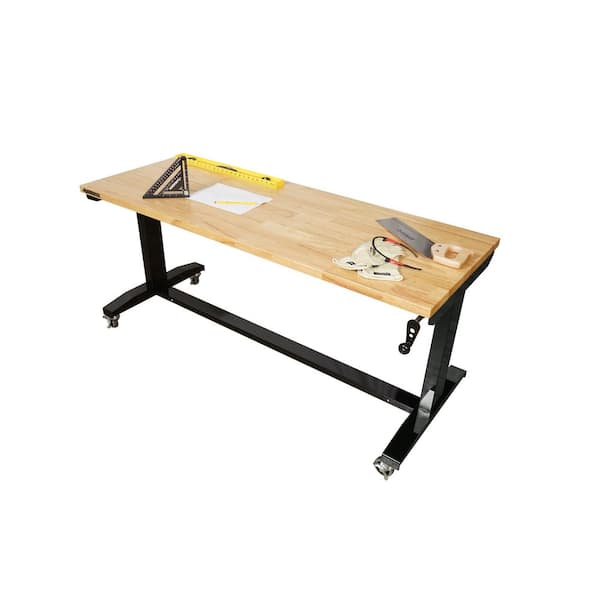 Wisconsin Bench: 72Wx48D LOBO Horseshoe Table with HPL Top and LOTZ Armor  Edge - Adjustable Height