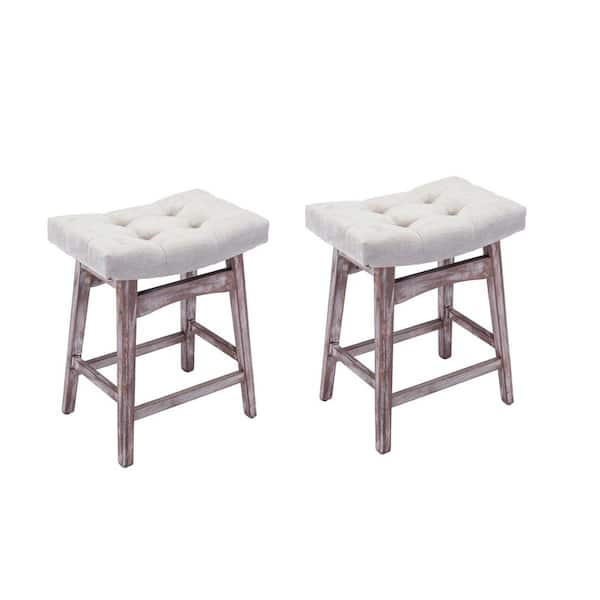 TIRAMISUBEST TD Garden Metal Outdoor Dining Chair with Beige Cushions (2-Pack)