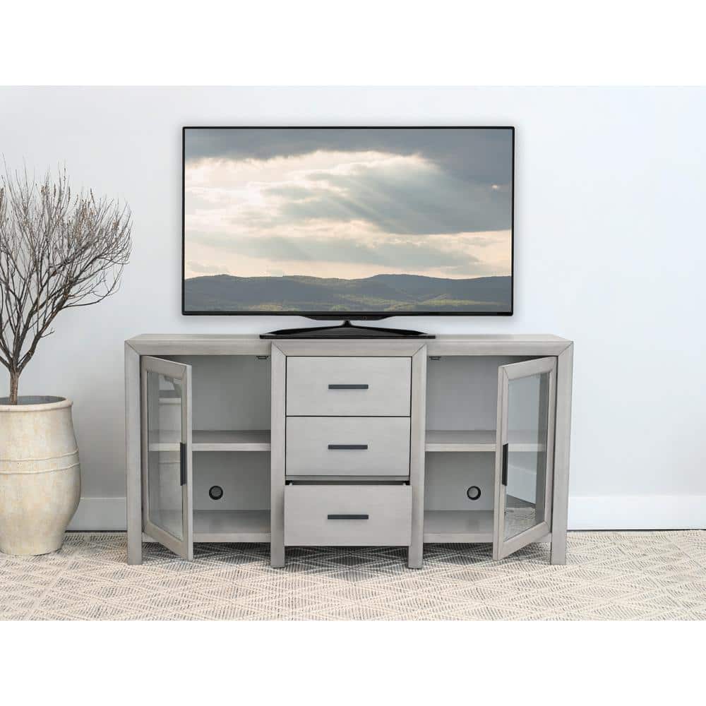 DEVON & CLAIRE Cole Light Grey TV Stand Fits TVs up to 50 to 55 in. TP