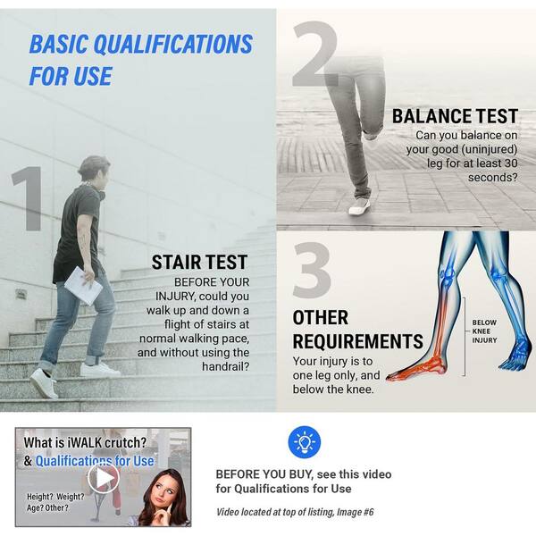 Adrinfly Hands Free Crutch for Pain Free Knee, Alternative to Knee