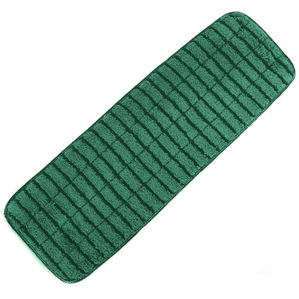 Zwipes 18 in. Green Microfiber Scrubbing Wet Mop Pad Refills (3-Pack)