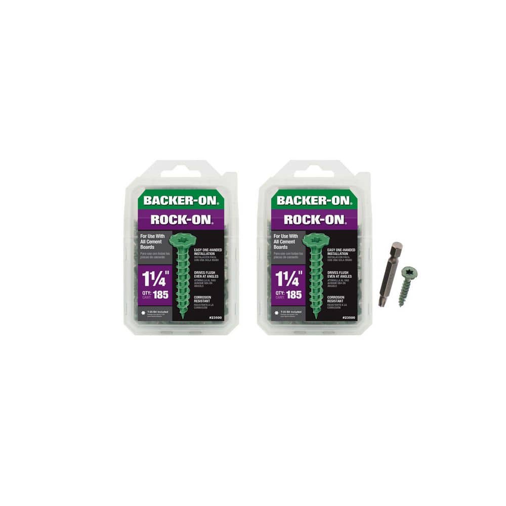 "#9 x 1-1/4 in. Star Torx Drive Serrated Bugle Head Cement Board Screws Combo Kit Includes 2 (185-Pack)" price history on PriceWatchPro