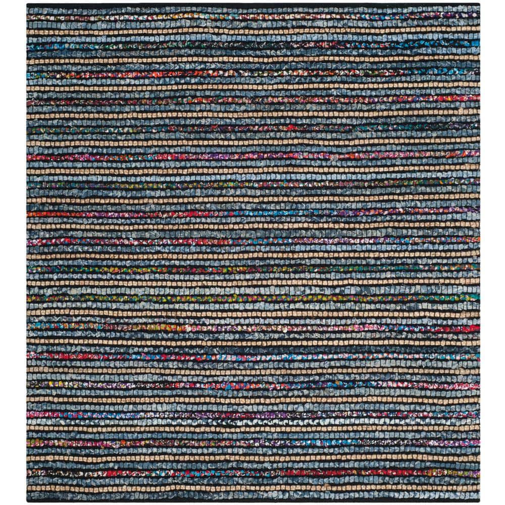 Cape Cod Handwoven Multi-Color Cotton Square Area Rug
