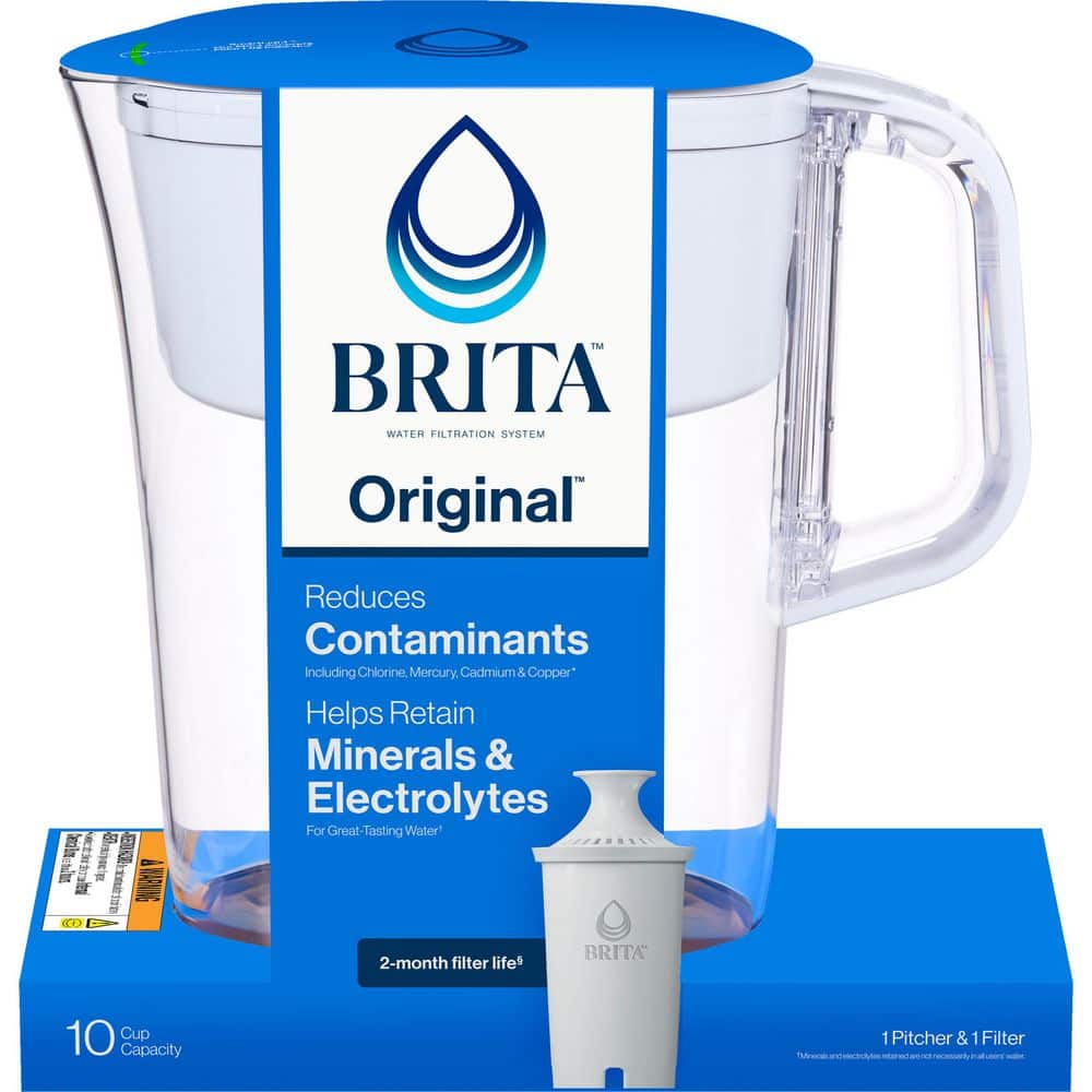 UPC 060258506846 product image for Tahoe 10-Cup Large Water Filter Pitcher in White with 1-Standard Filter, BPA Fre | upcitemdb.com