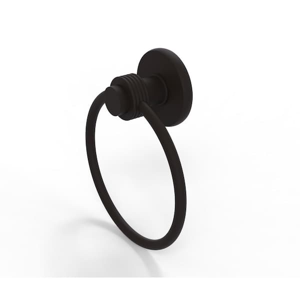 Allied Brass Mercury Collection Towel Ring with Groovy Accent in Oil Rubbed Bronze