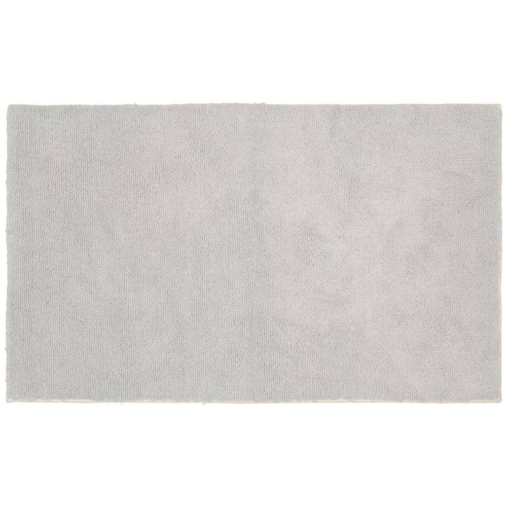 Lavish Home Silver 2 ft. x 5 ft. Cotton Reversible Extra Long Bath Rug  Runner 67-0019-S - The Home Depot