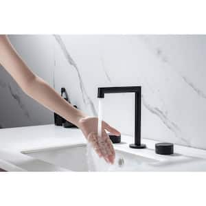 8 in. Widespread 2-Handle Bathroom Faucet in Matte Black