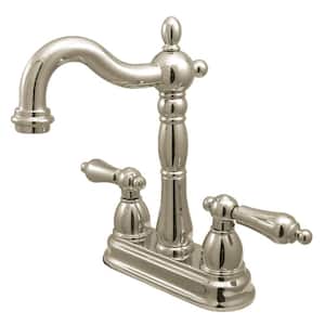 Victorian 2-Handle Bar Faucet in Polished Nickel