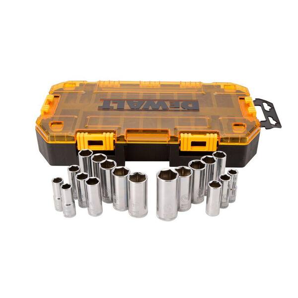 3/8 in. Drive Deep Combination Socket Set with Case (20-Piece) 3/8 in. Drive Deep Combination Socket Set with Case (20-Piece)