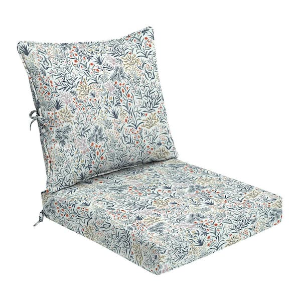 ARDEN Foam Outdoor Deep Seat Cushion Set 24 x 24 Made with ProFoam Rain-Proof Fade Resistant Pistachio Botanical