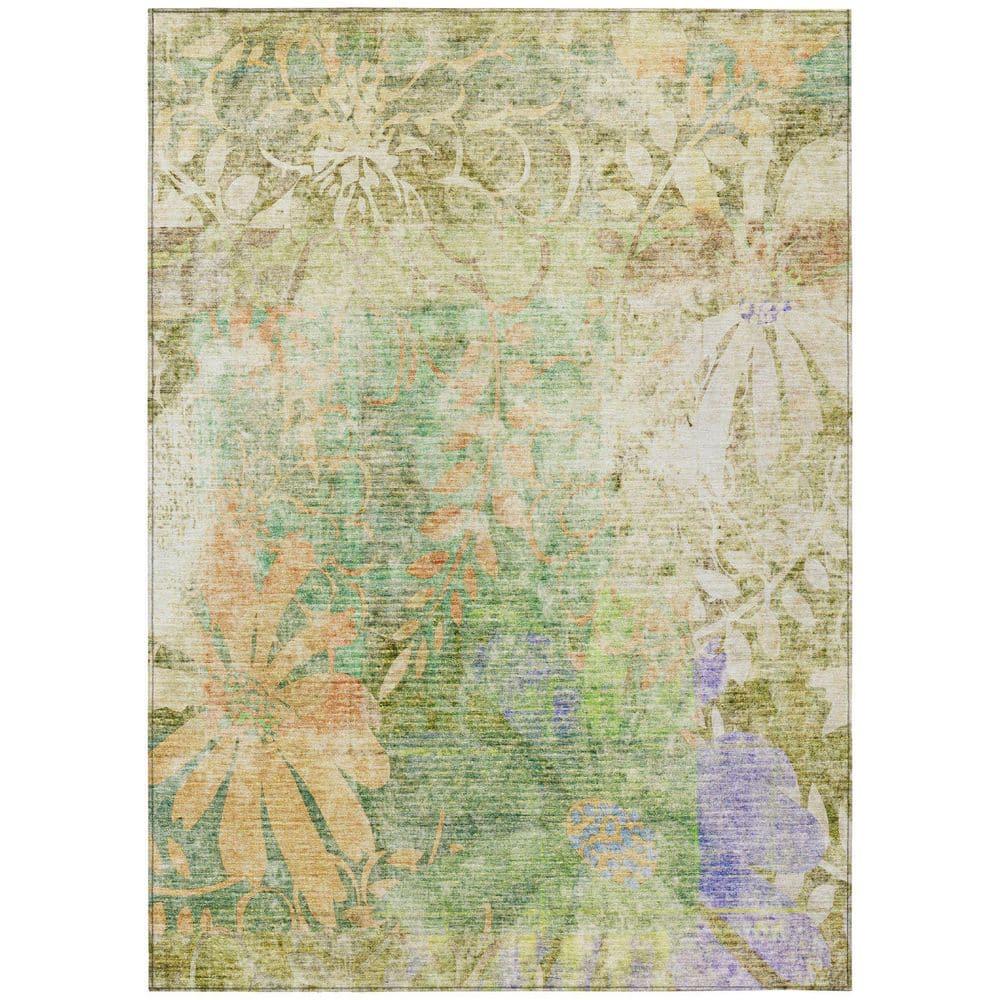 Chantille Machine Washable Indoor/Outdoor Abstract ACN2223 Green 8 ft. x 10 ft. Area Rug price history on PriceWatchPro