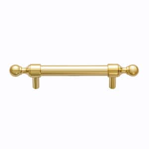 3.75 in. (96 mm) Center to Center Polished Gold Copper and Zinc Drawer Pull