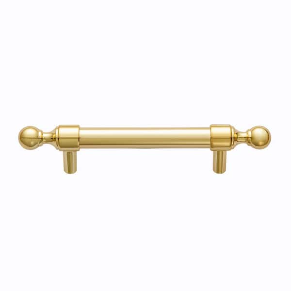 Utopia Alley 3.75 in. (96 mm) Center to Center Polished Gold Copper and Zinc Drawer Pull