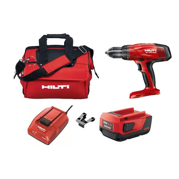 22V Lithium-Ion Cordless Drill Driver Combo Kit with 4.0 Ah Battery, Charger Belt Clip and Bag