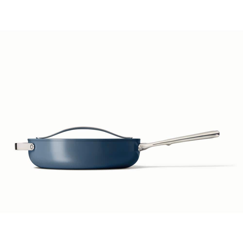 Navy Blue Nonstick Ceramic 4.5qt Sauté Pan with Lid