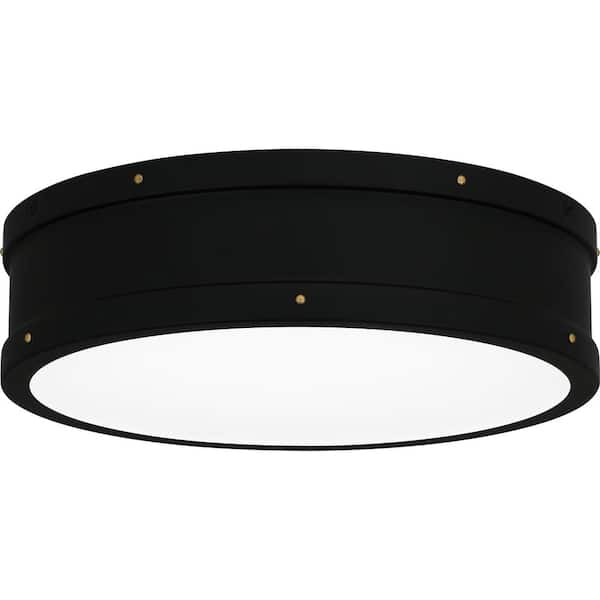 Quoizel Ahoy 12.75 in. Matte Black Integrated LED Flush Mount