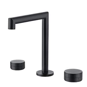 8 in. Widespread 2-Handle Bathroom Faucet in Matte Black