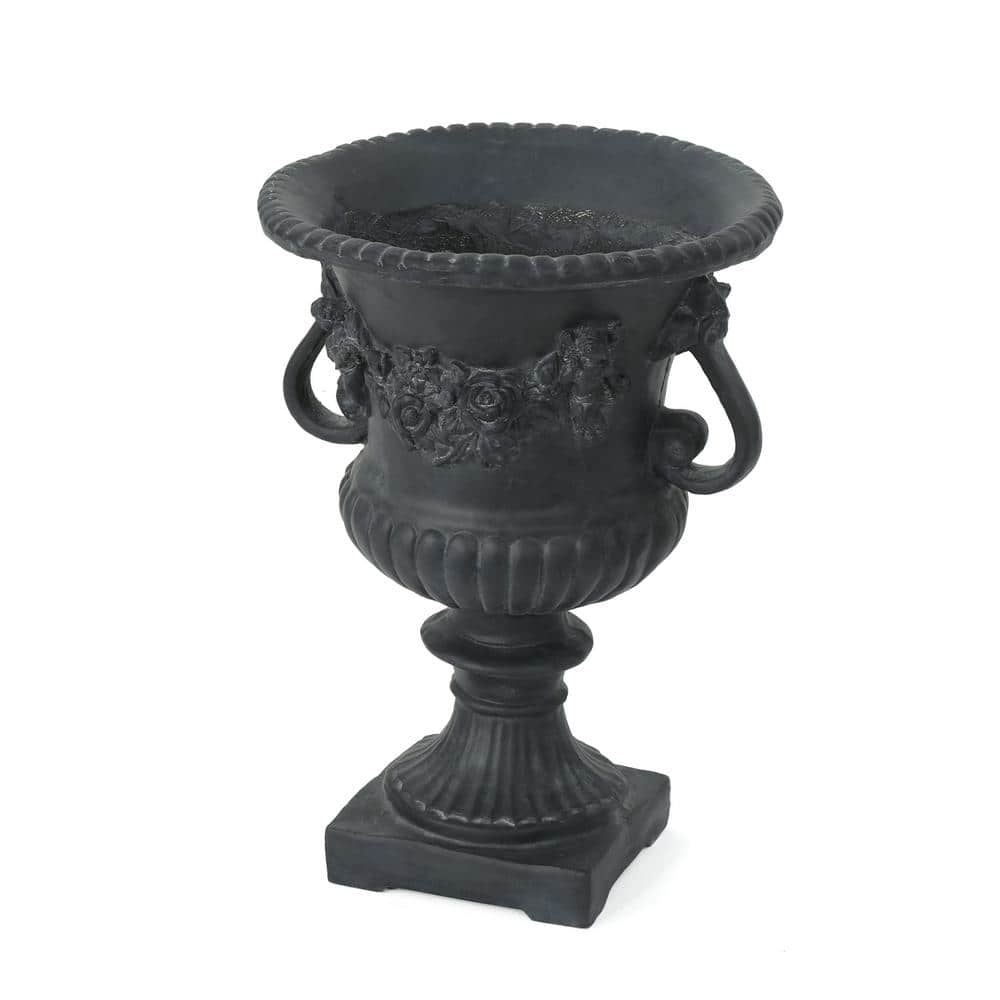 17.3 in. W x 24 in. H MGO Concrete Urn Planter in Antique Black price history on PriceWatchPro