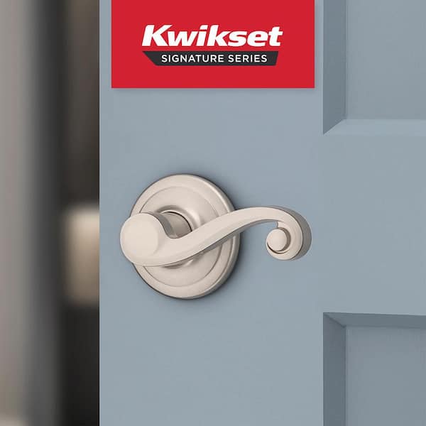 Kwikset Lido Satin Nickel Right-Handed Half-Dummy Door Handle