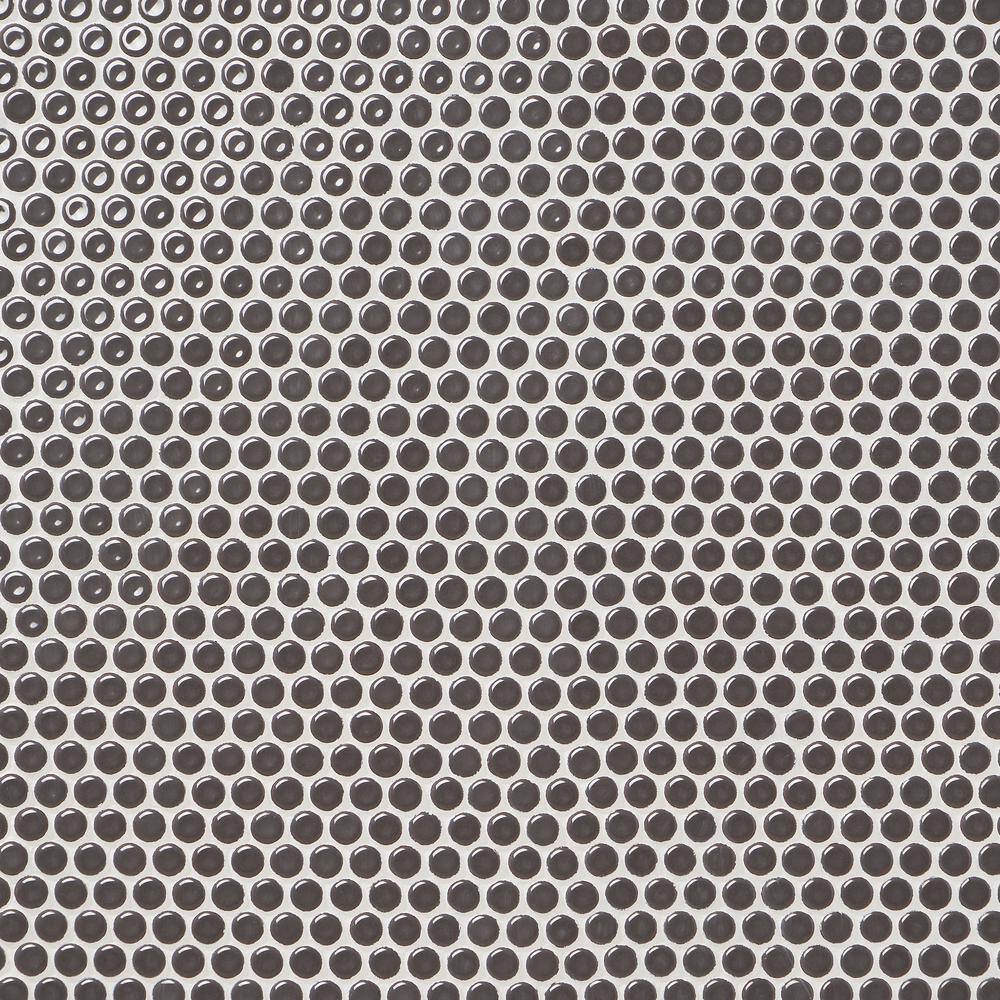 Charcoal Penny Round Ceramic Mosaic Tile Sheet for Floor and Wall